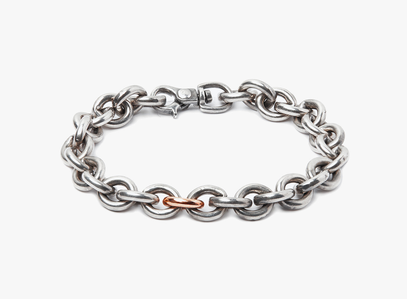 MIXED METAL/ 18K LINK BRACELET 189 – titleofwork - Main Image