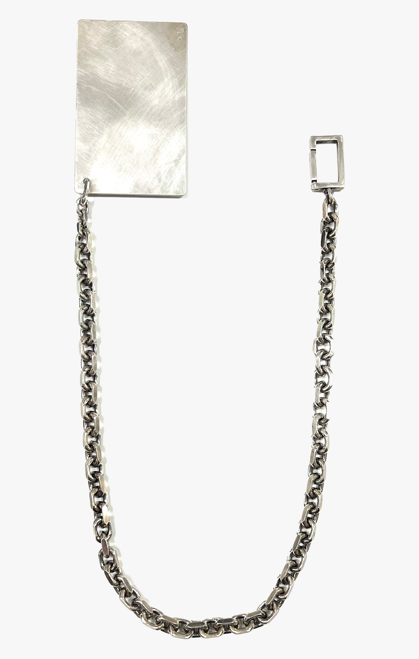 DIAMOND CUT CABLE WALLET CHAIN W/ CARD 018