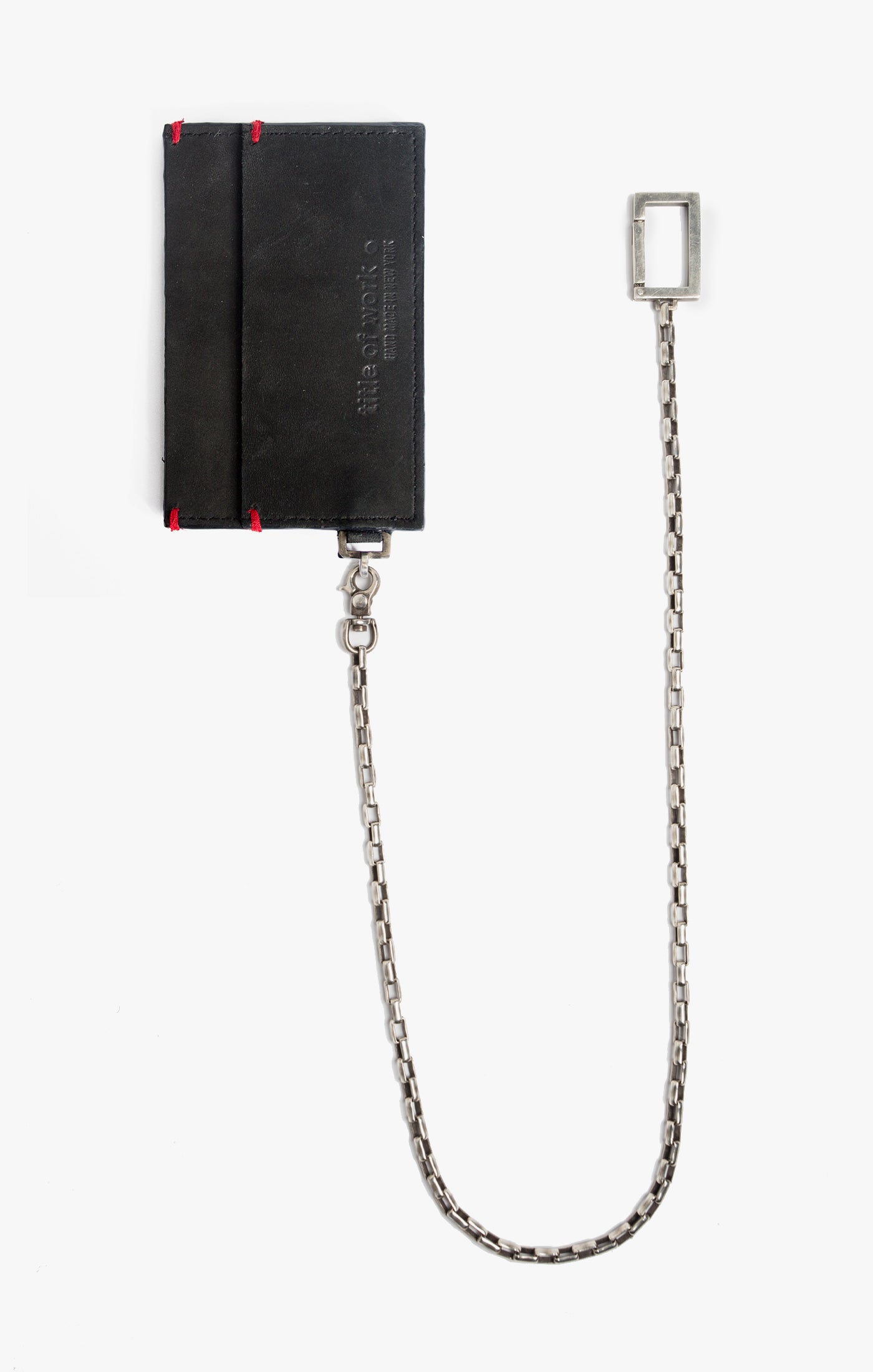 3 POCKET CARD HOLDER W/ BOX CHAIN