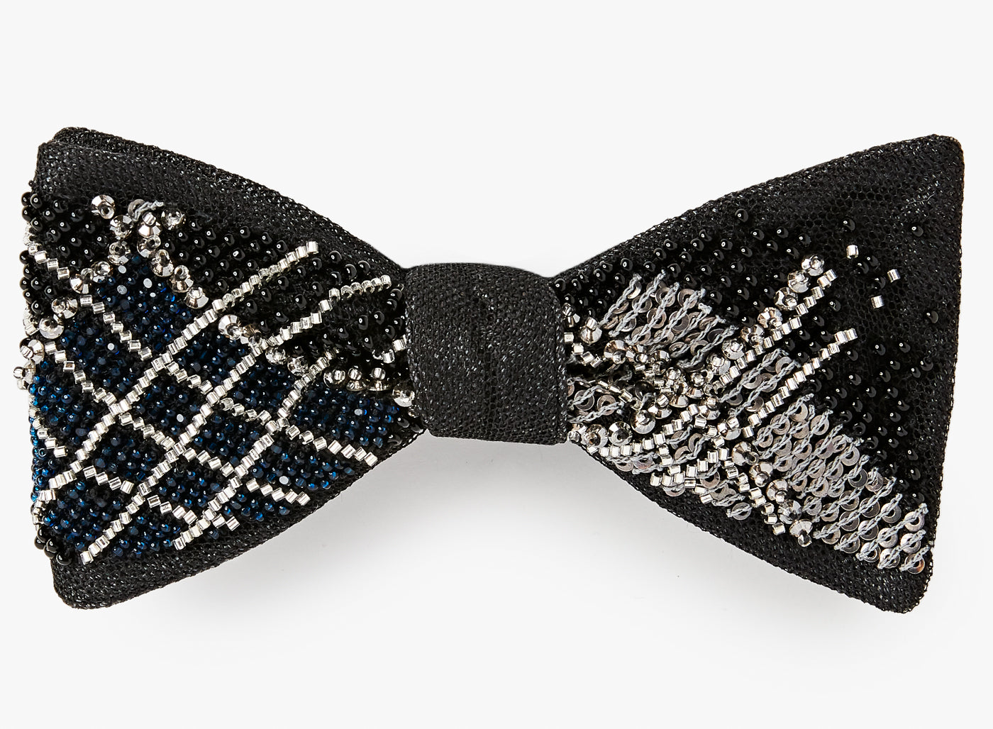 PLAID BEADED BOWTIE 774