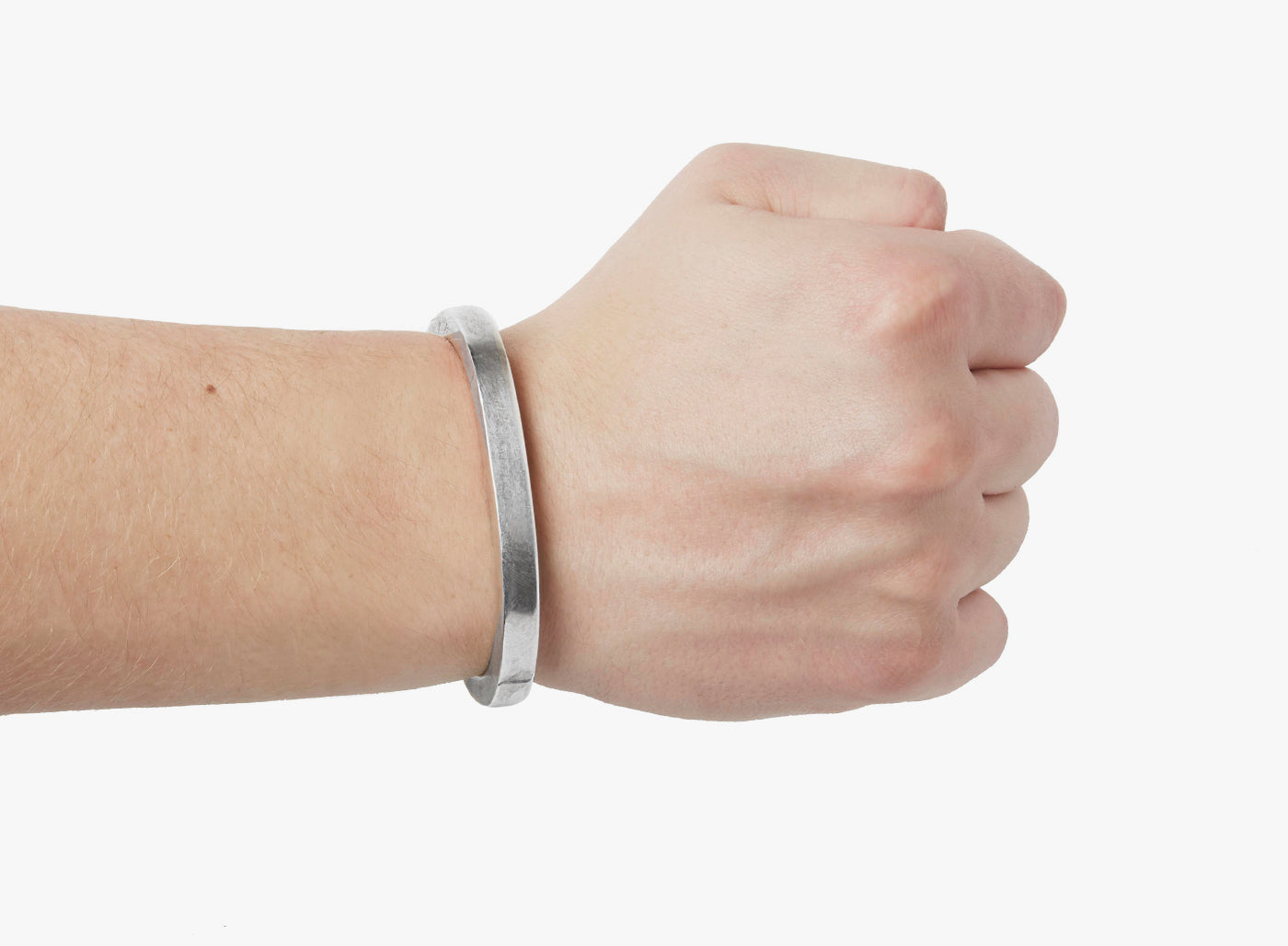SOLID SQUARE STERLING CUFF BRACELET 248