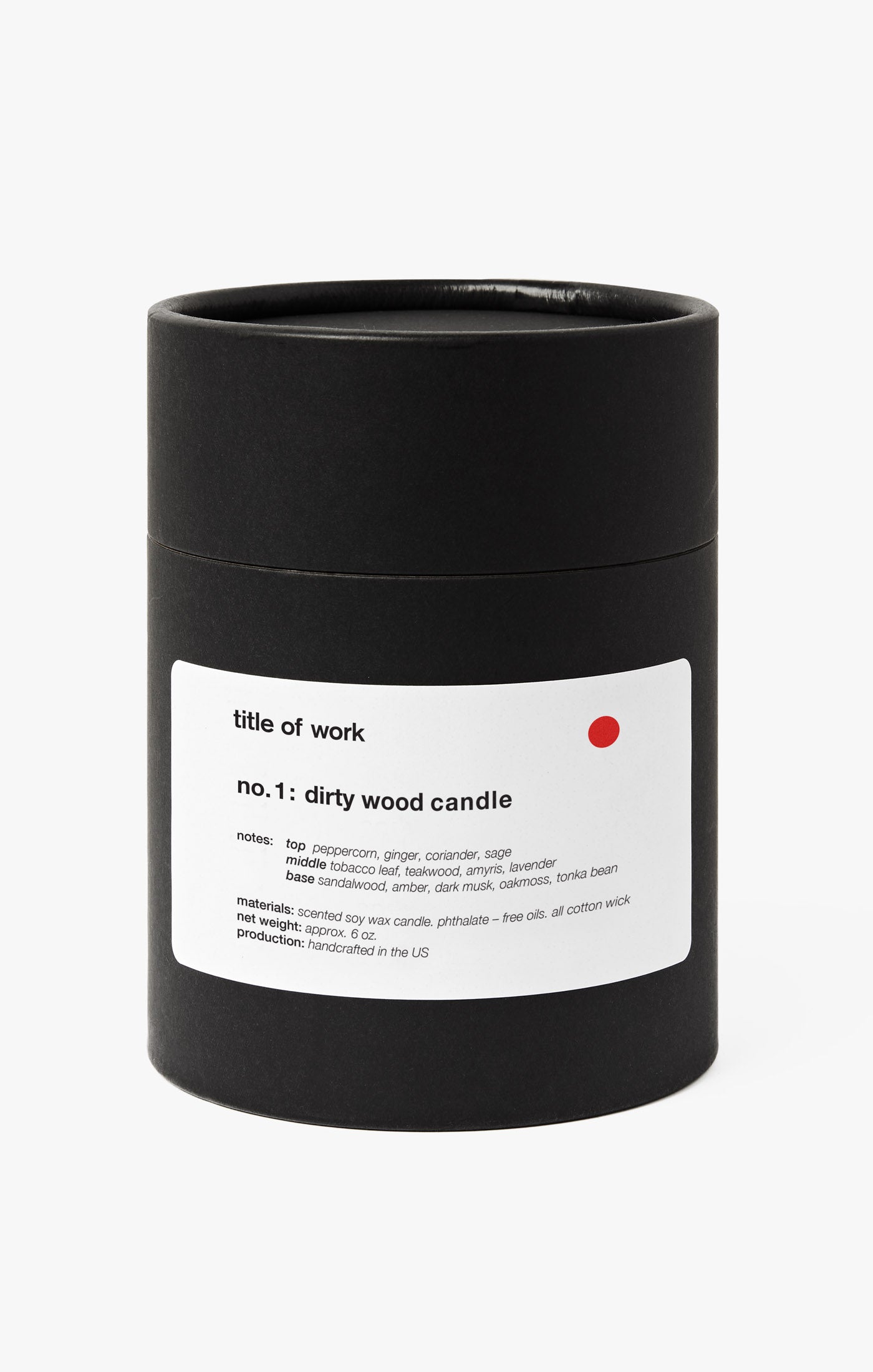 NO. 1: DIRTY WOOD CANDLE