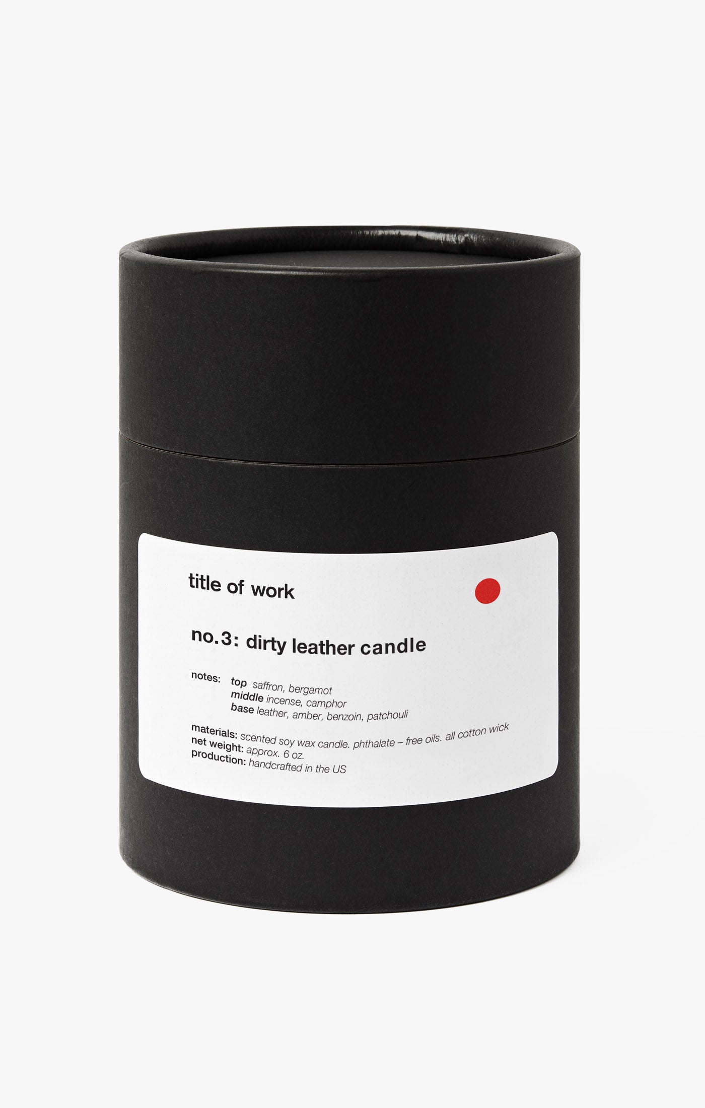 NO. 3: DIRTY LEATHER CANDLE
