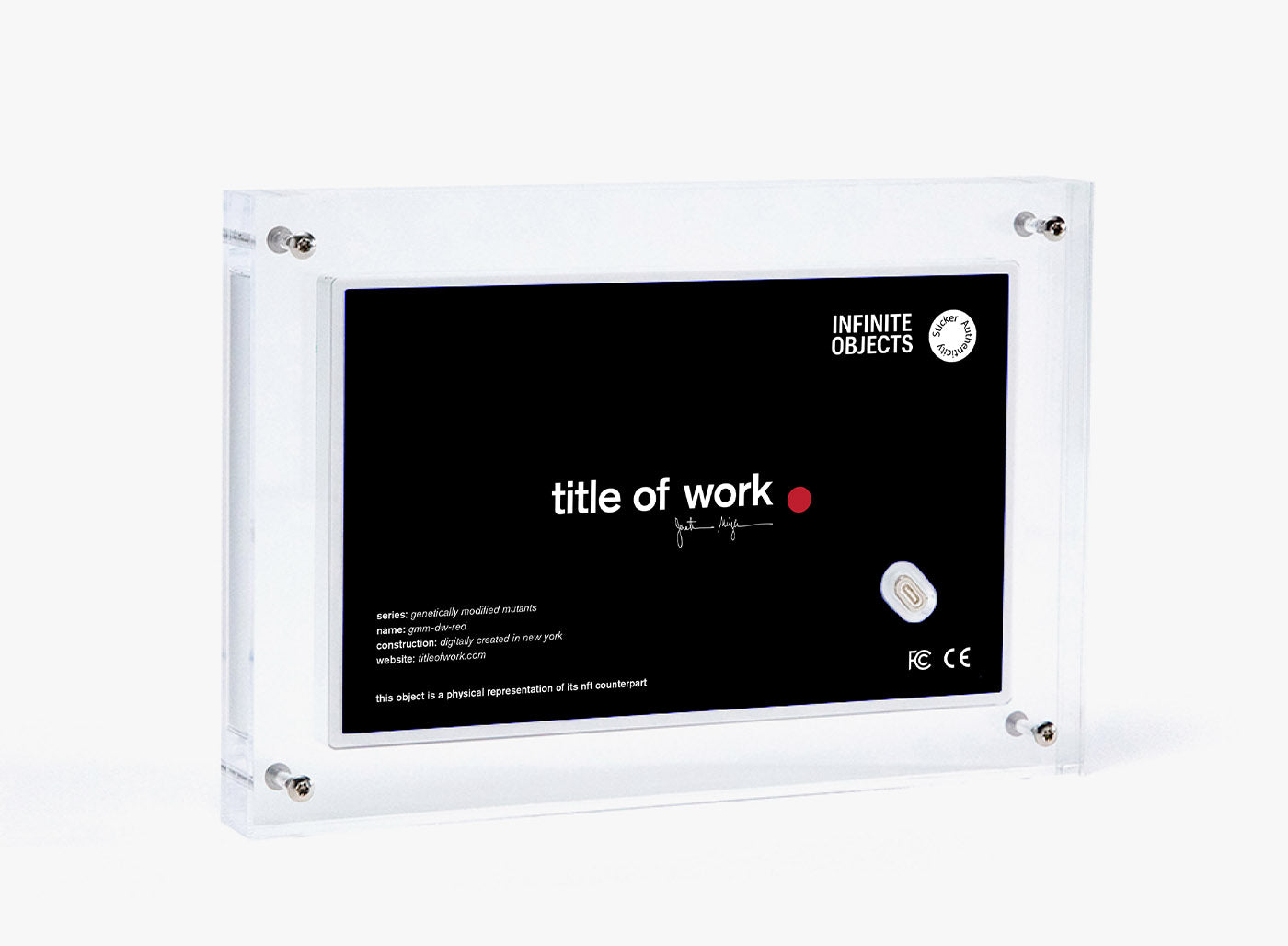 GMM DRAGONFLY/ WASP - RED- VIDEO ART OBJECT