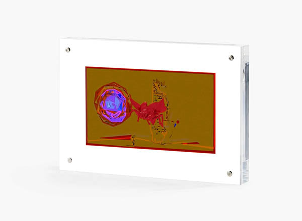 GMM SCARAB / MOTH - RED- VIDEO ART OBJECT
