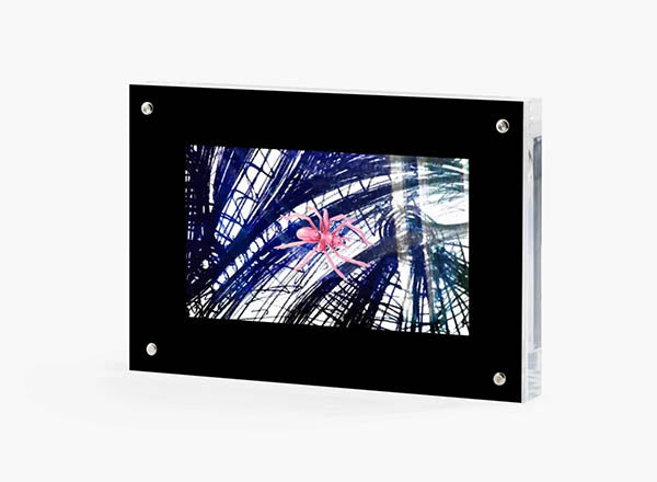 GMM SPIDER/ FLY - PINK VIDEO ART OBJECT