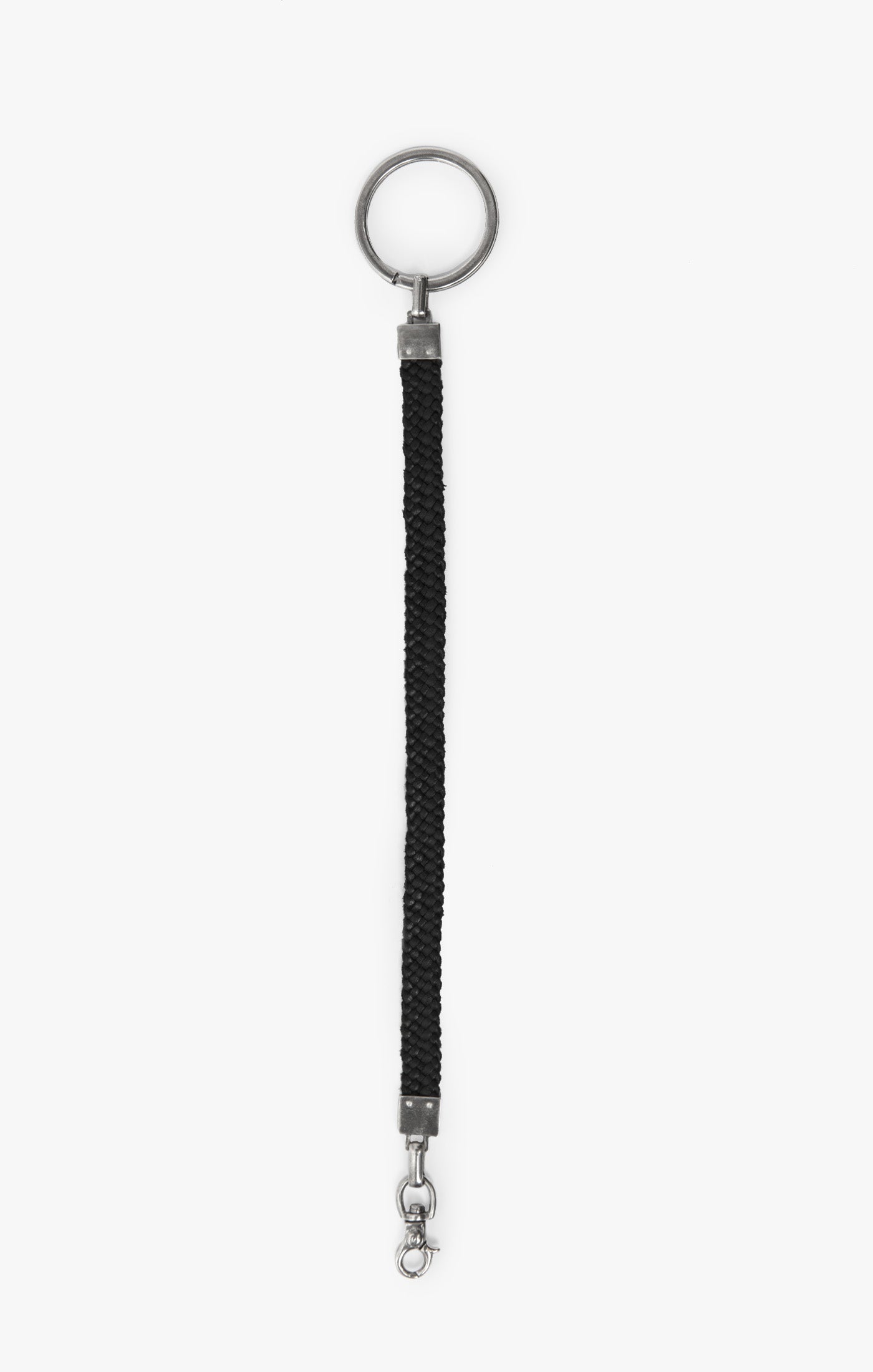 NAPA LAMB BRAIDED LEATHER / STERLING KEYCHAIN 013