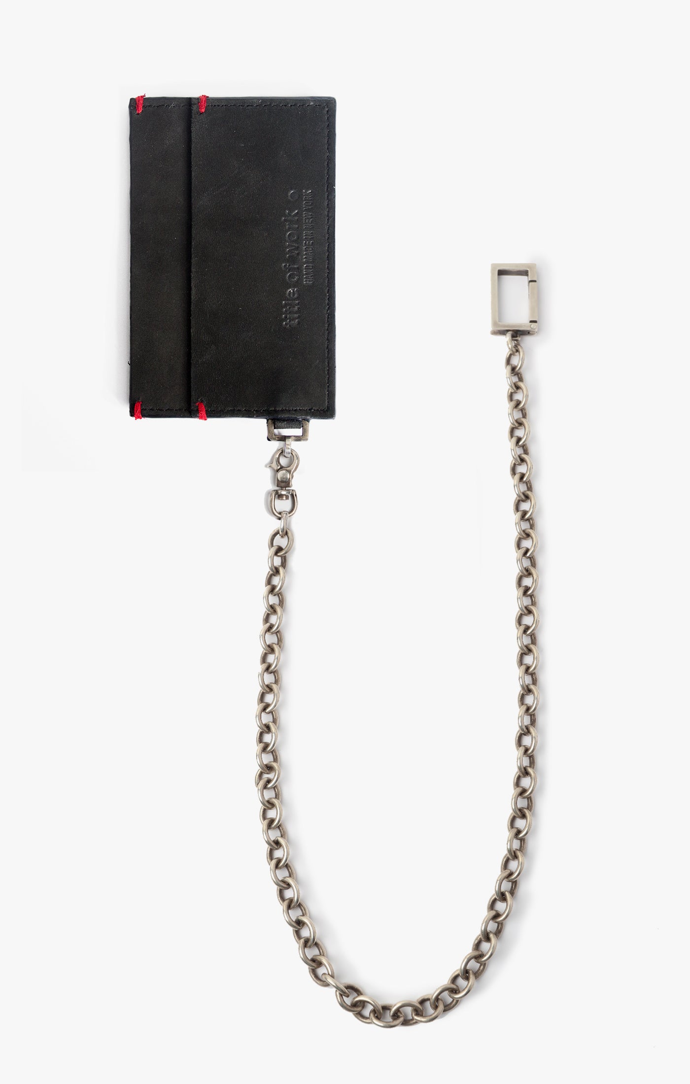 3 POCKET CARD HOLDER W/ CABLE CHAIN