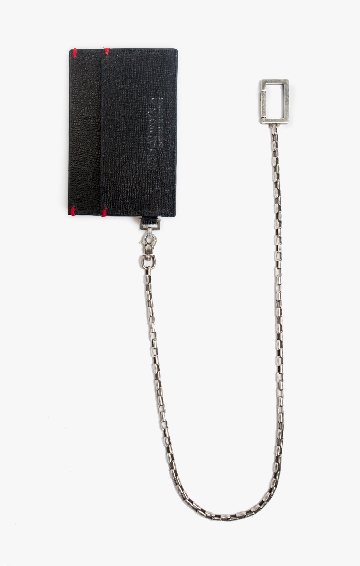 3 POCKET CARD HOLDER W/ BOX CHAIN