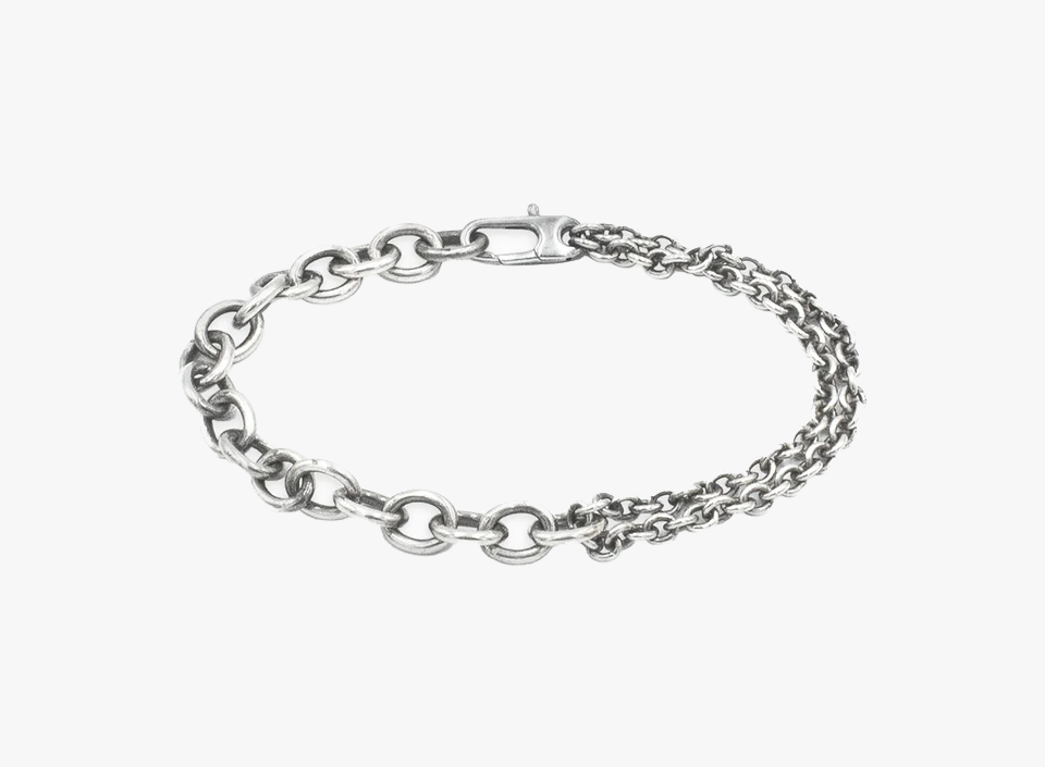 MIXED CHAIN  CABLE BRACELET 188