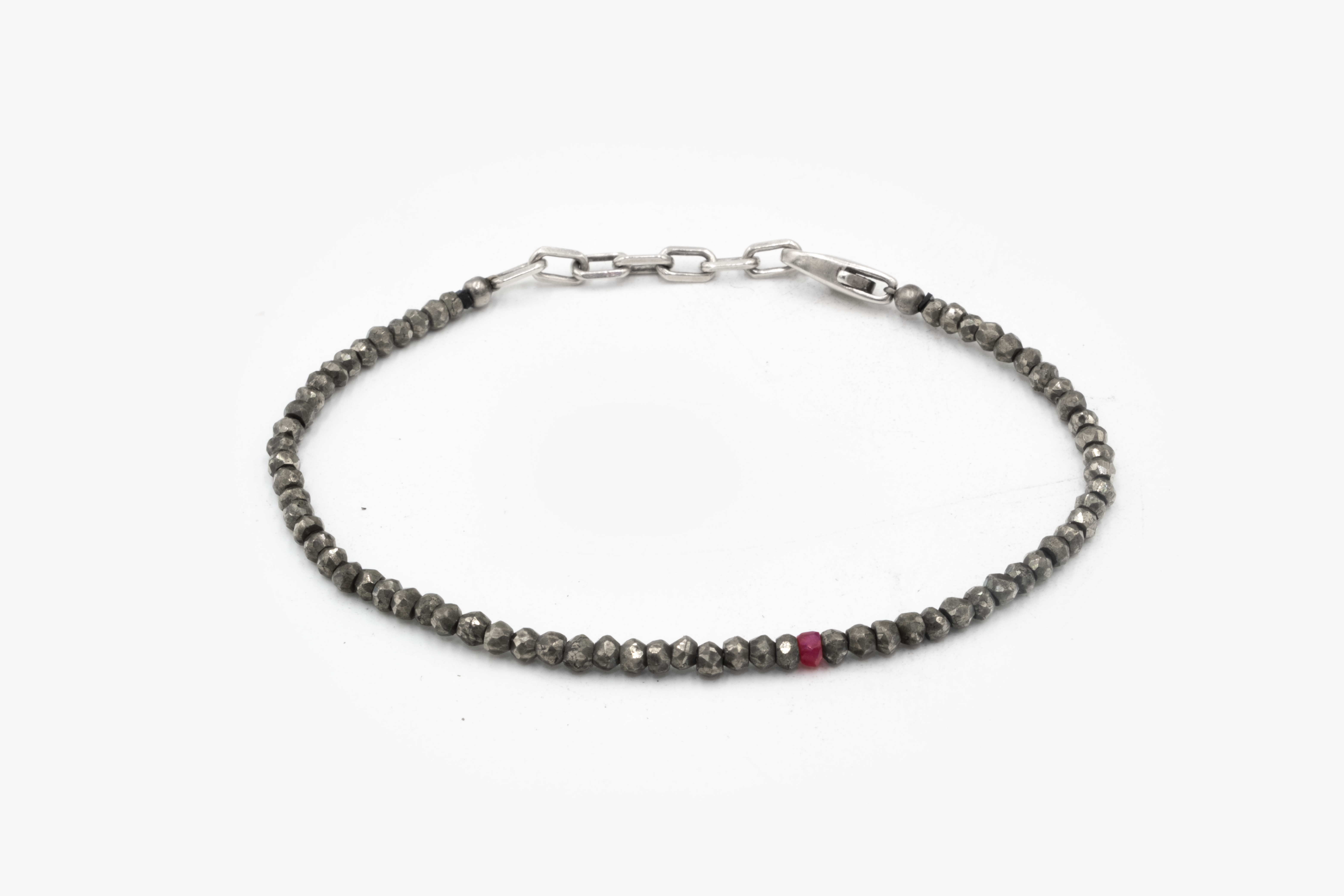 BEADED STONES PYRITE BRACELET 152
