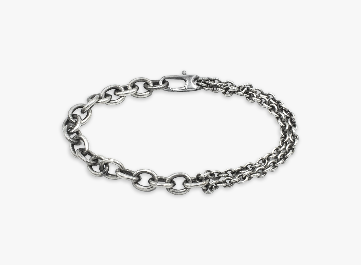 MIXED CHAIN  CABLE BRACELET 188