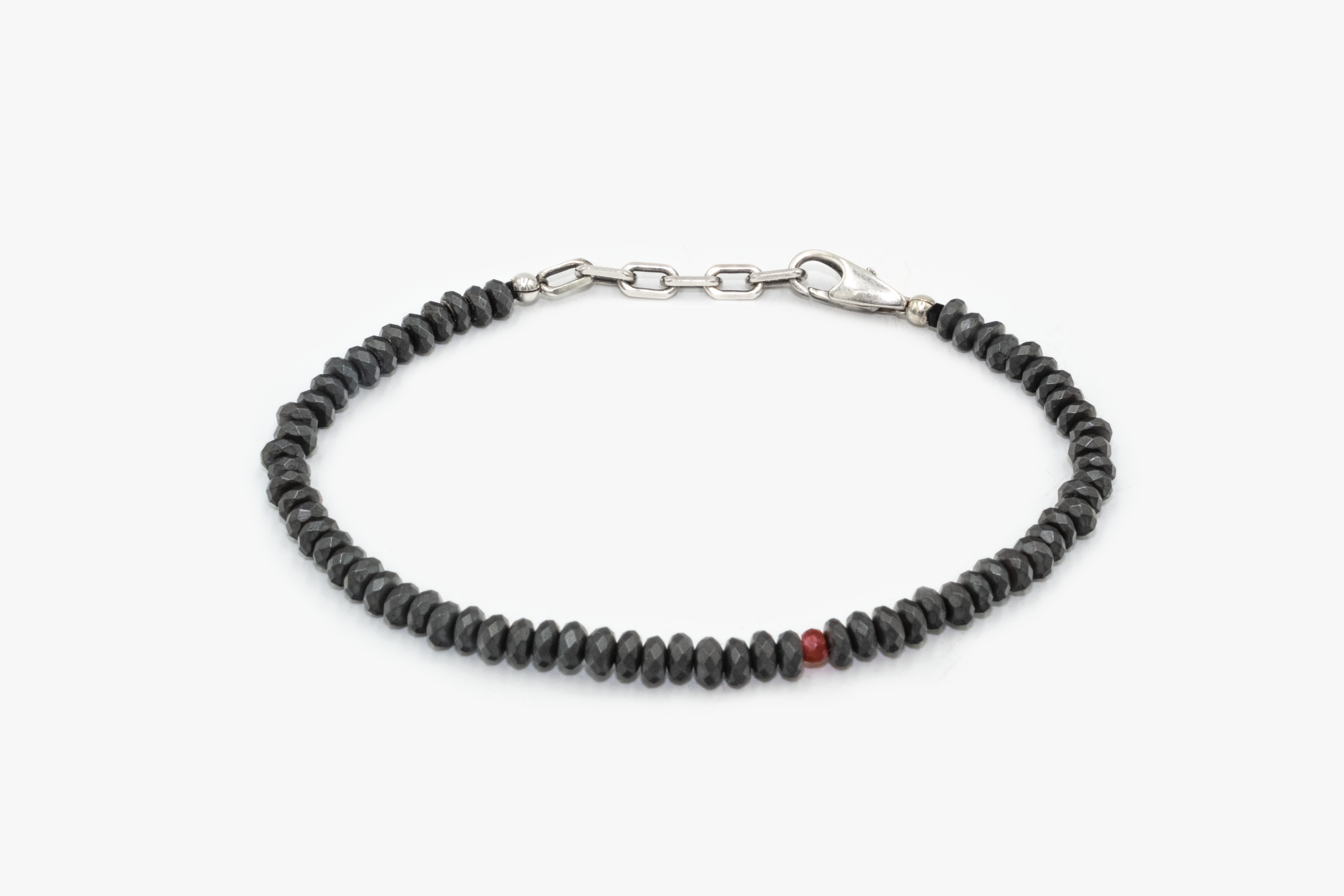 BEADED STONES HEMATITE BRACELET 264