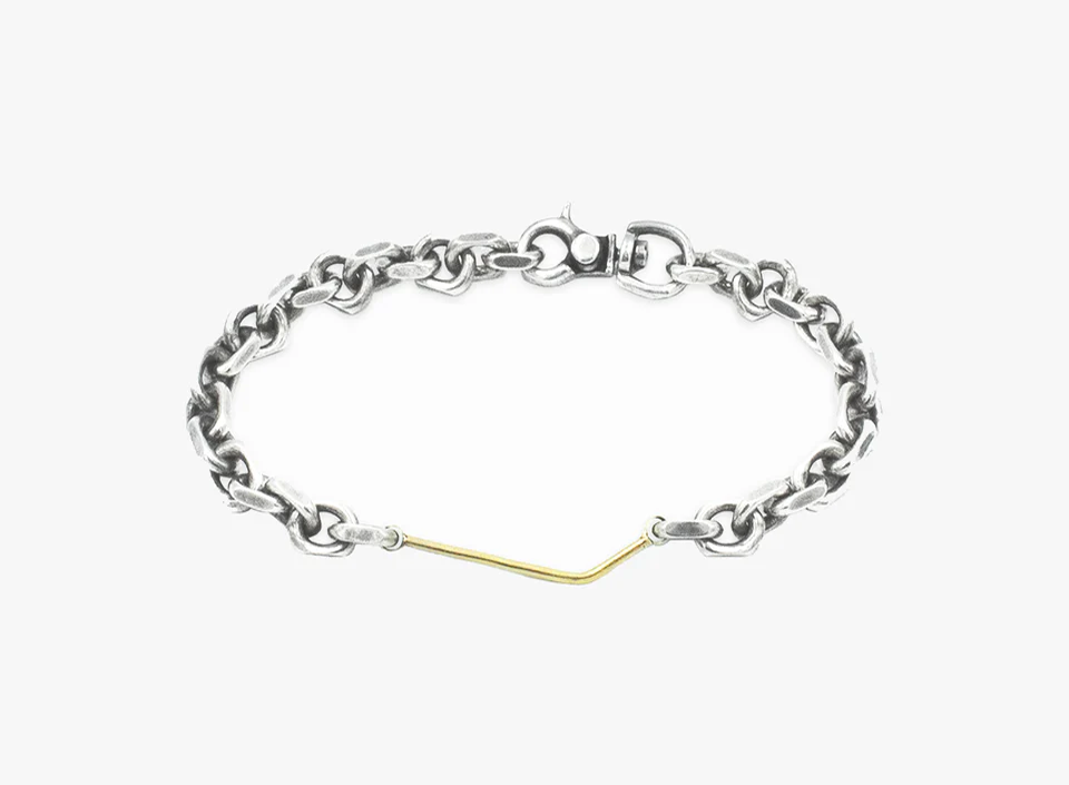 MIXED METAL 18K BAR BRACELET 526