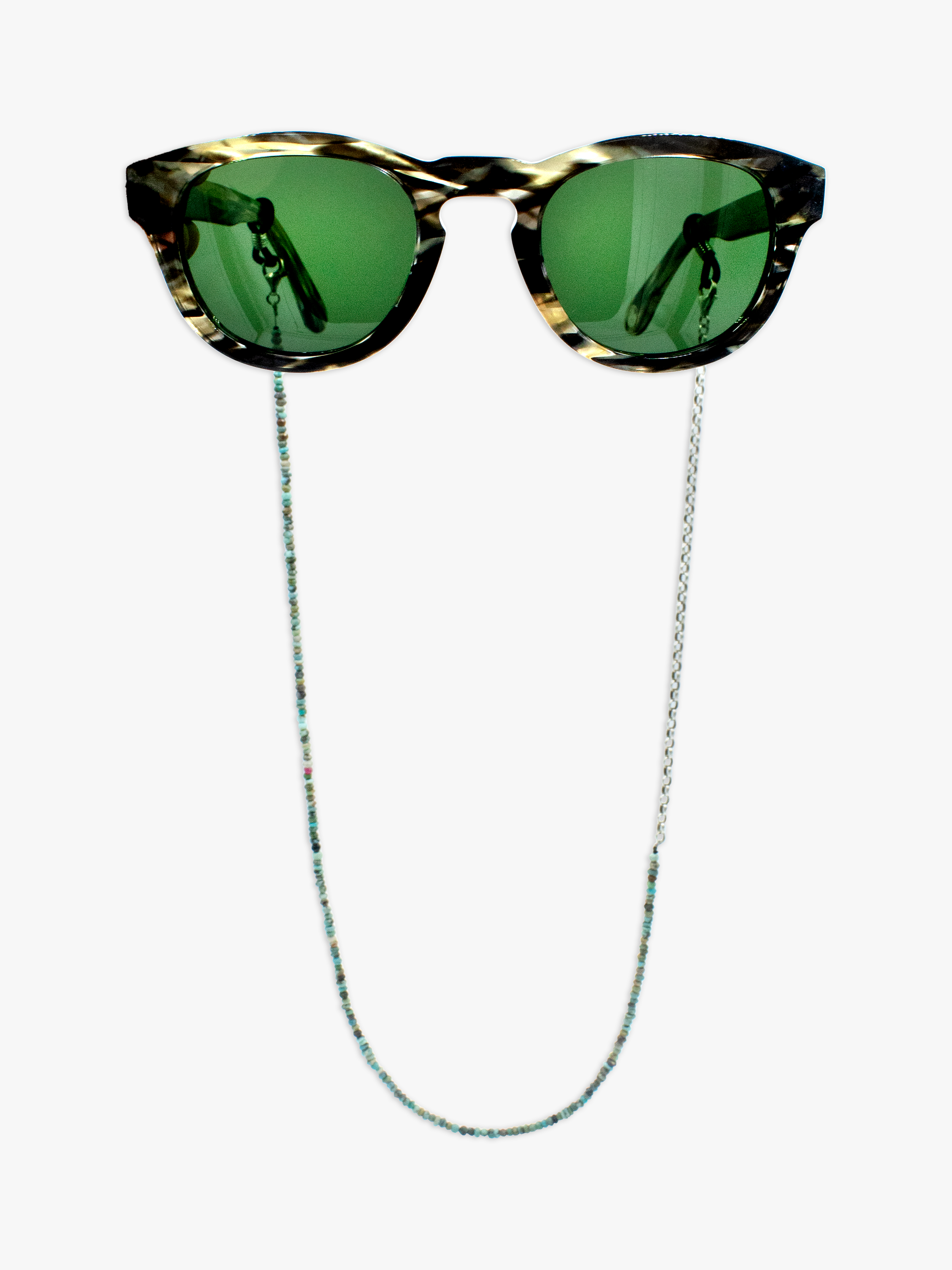 AFRICAN TURQUOISE SUNGLASS HOLDER / NECKLACE 003