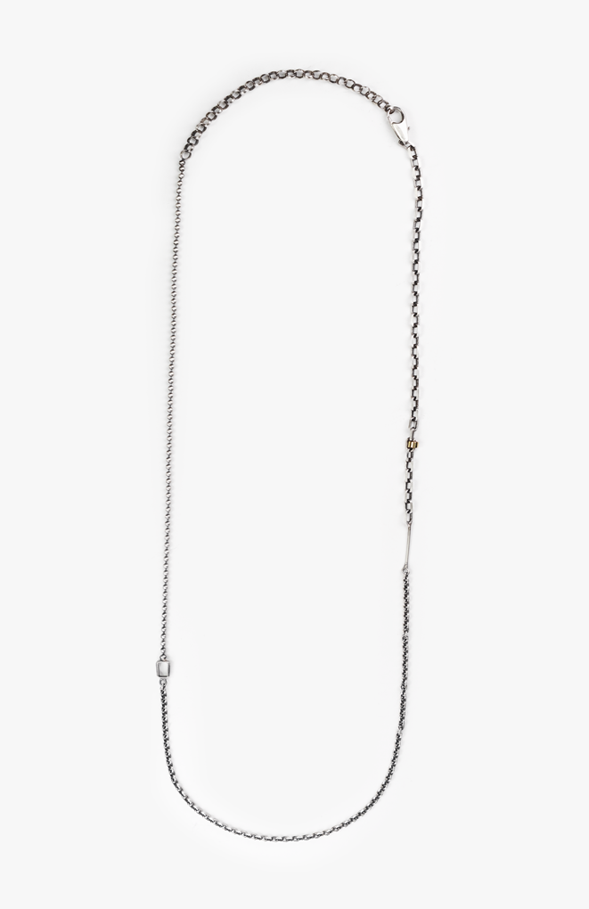 MIXED CHAIN NECKLACE / 18K JUMP RING 211