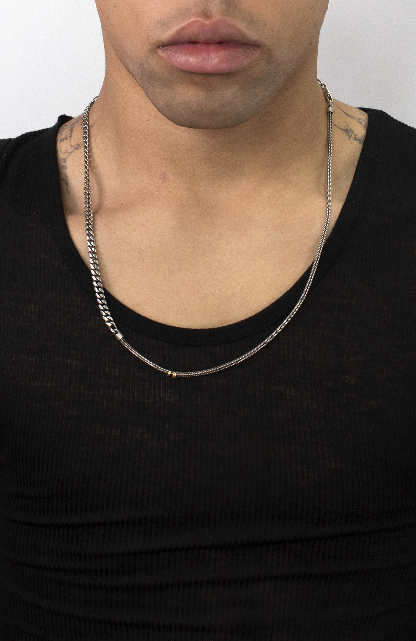 MULTI-LINK / 18K GOLD RINGS NECKLACE 242