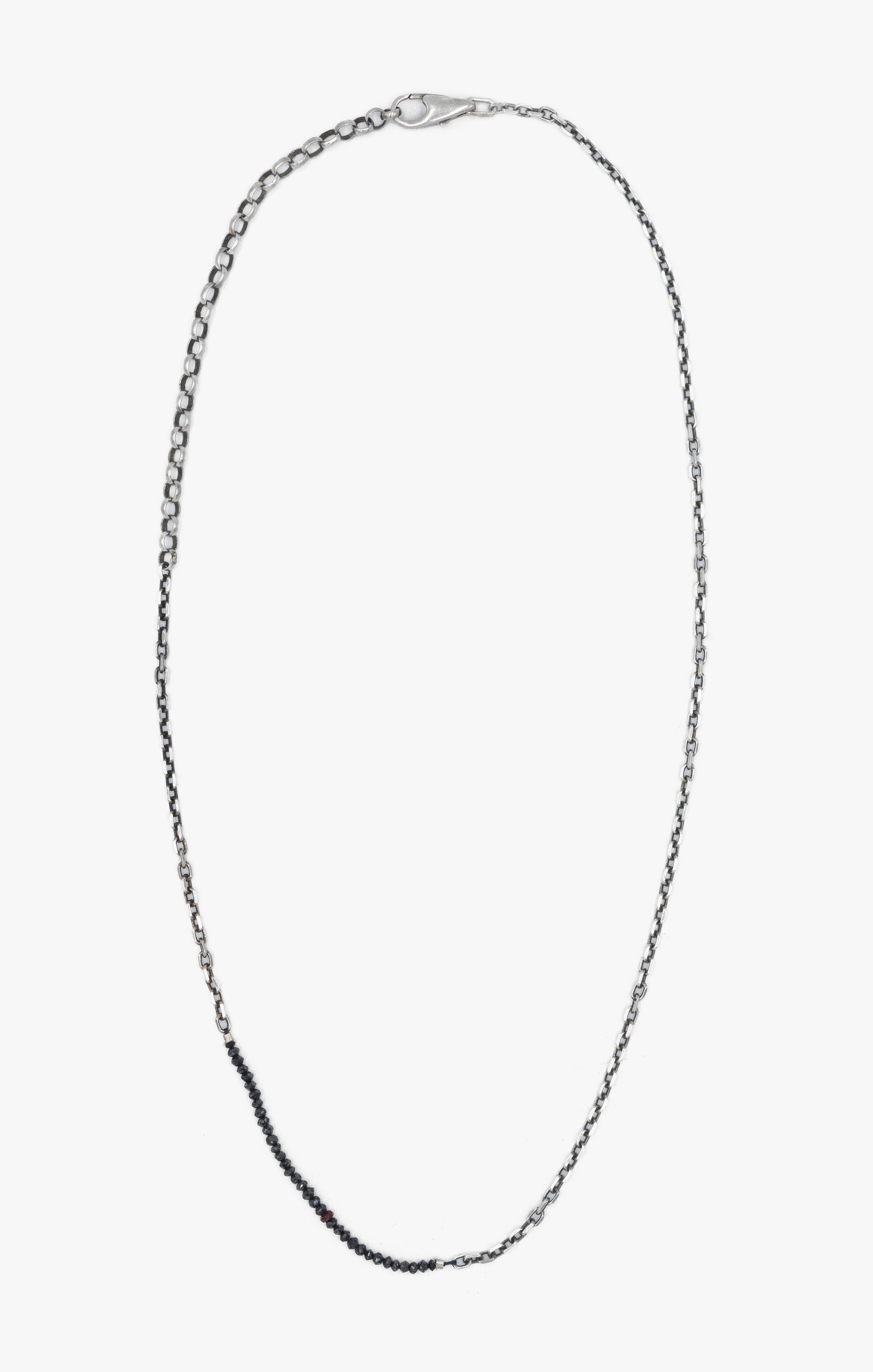 MIXED CHAIN NECKLACE/ BLACK DIAMOND 227