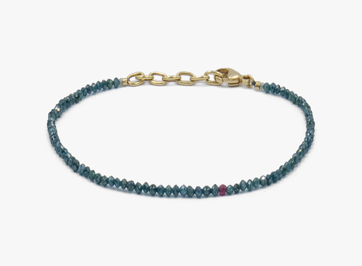BLUE DIAMOND BEADED STONES  BRACELET 690