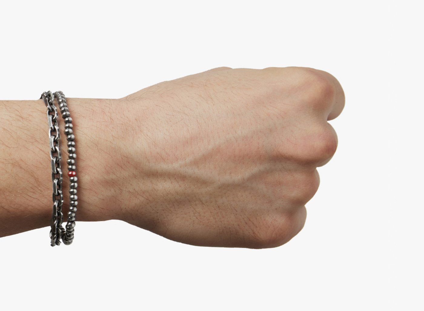 DOUBLE WRAP BEADED BRACELET W/ RUBY 600