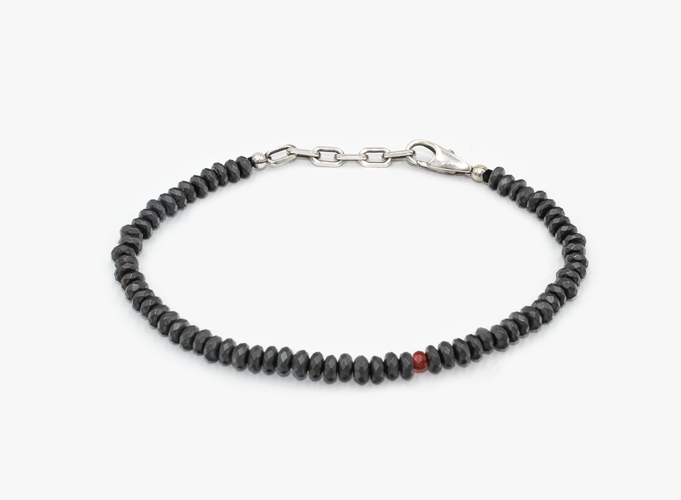 BEADED STONES HEMATITE BRACELET 264