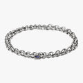 multi wrap adjustable sterling bracelet features an emerald-cut iolite stone that sits along varying cable chains