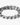 adjustable triple wrap bracelet features three types of sterling silver chain with an 18k gold accent piece