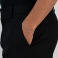 adjustable sterling silver microchip bracelet is a completed by our signature single ruby