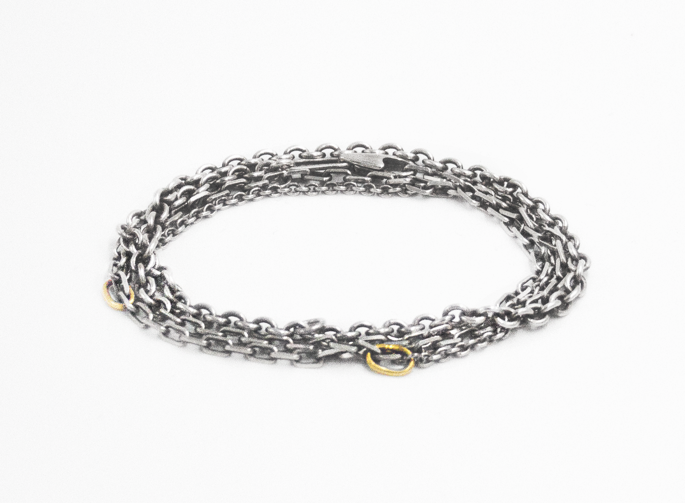 MIXED METAL 18K GOLD MULTI WRAP BRACELET 534