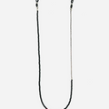 this eyewear chain is designed with onyx beads strung along a sterling silver chain