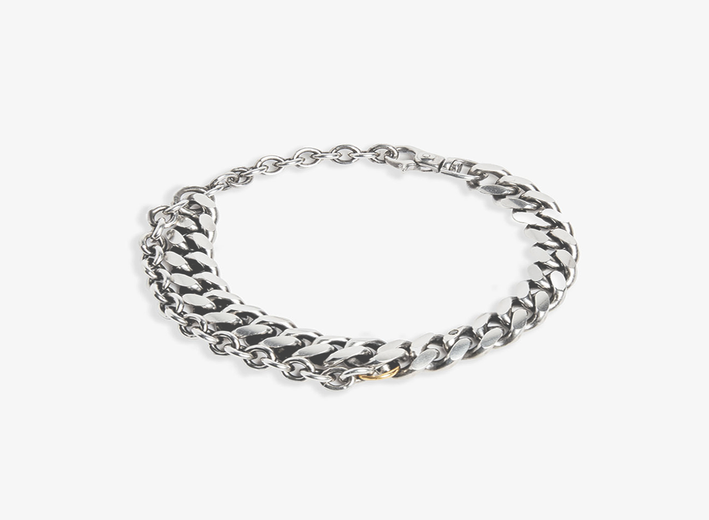 9.5MM CUBAN LINK TO CABLE / 18K RING BRACELET 400