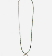 this african turquoise sunglass holder is hand-made with sterling silver. a sterling ring is the perfect glasses holder