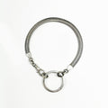 this snake link key chain features a 1" solid sterling key ring and is finished with a swivel clasp