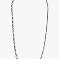 adjustable necklace features 2 varying cable chains and is finished with our signature thumbprint detail