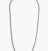 adjustable necklace features 2 varying cable chains and is finished with our signature thumbprint detail