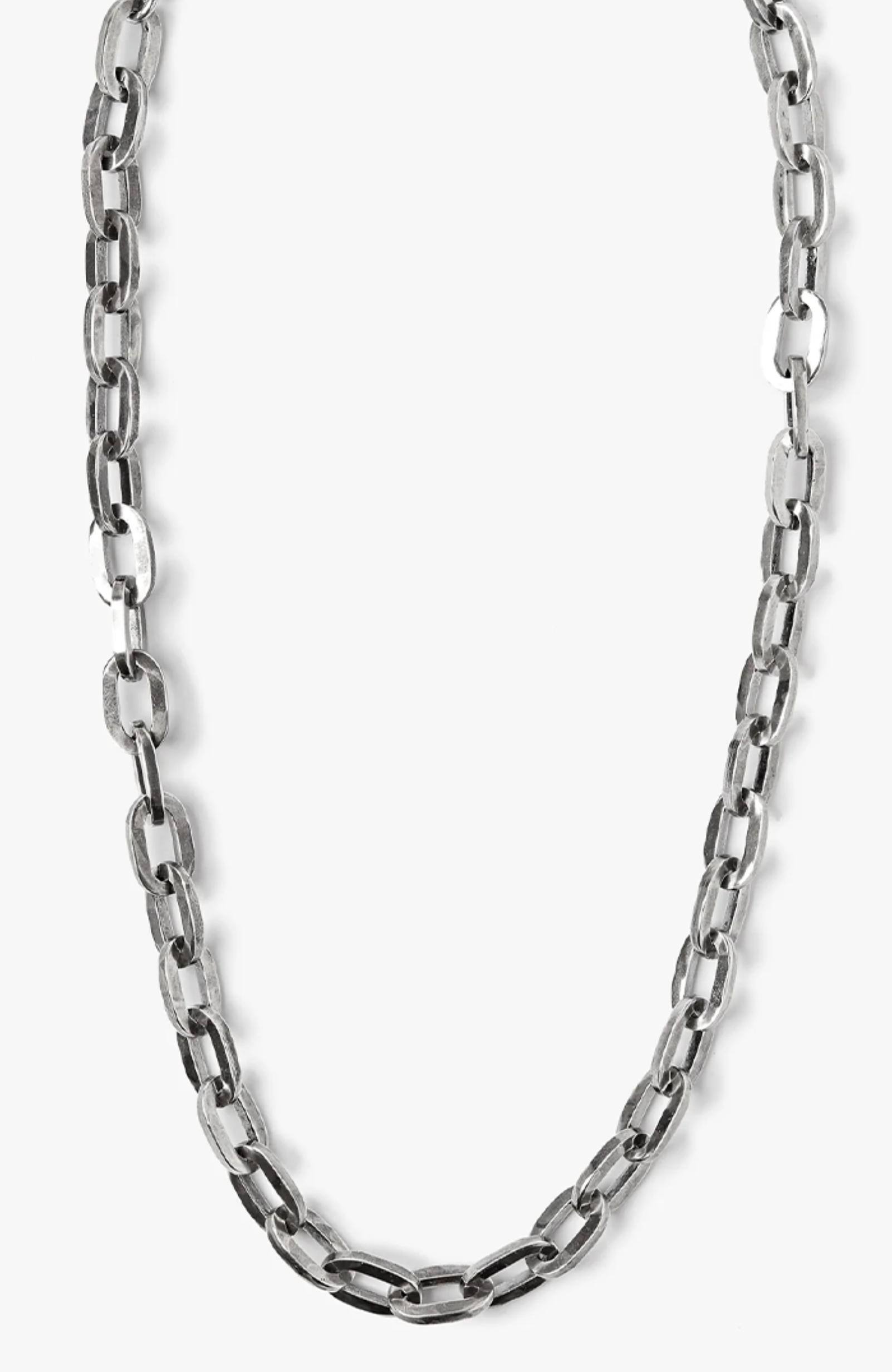 dense oval cable chain is finished with a rounded cable link