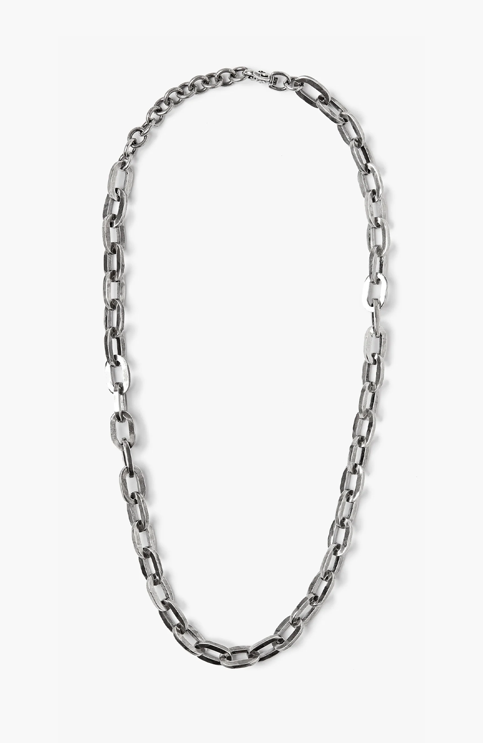 dense oval cable chain is finished with a rounded cable link