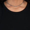 16" choker features a strand of sterling beads that connect to a diamond-cut cable chain and finished with our signature ruby