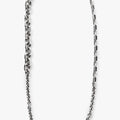 adjustable triple wrap necklace features varying sterling chains