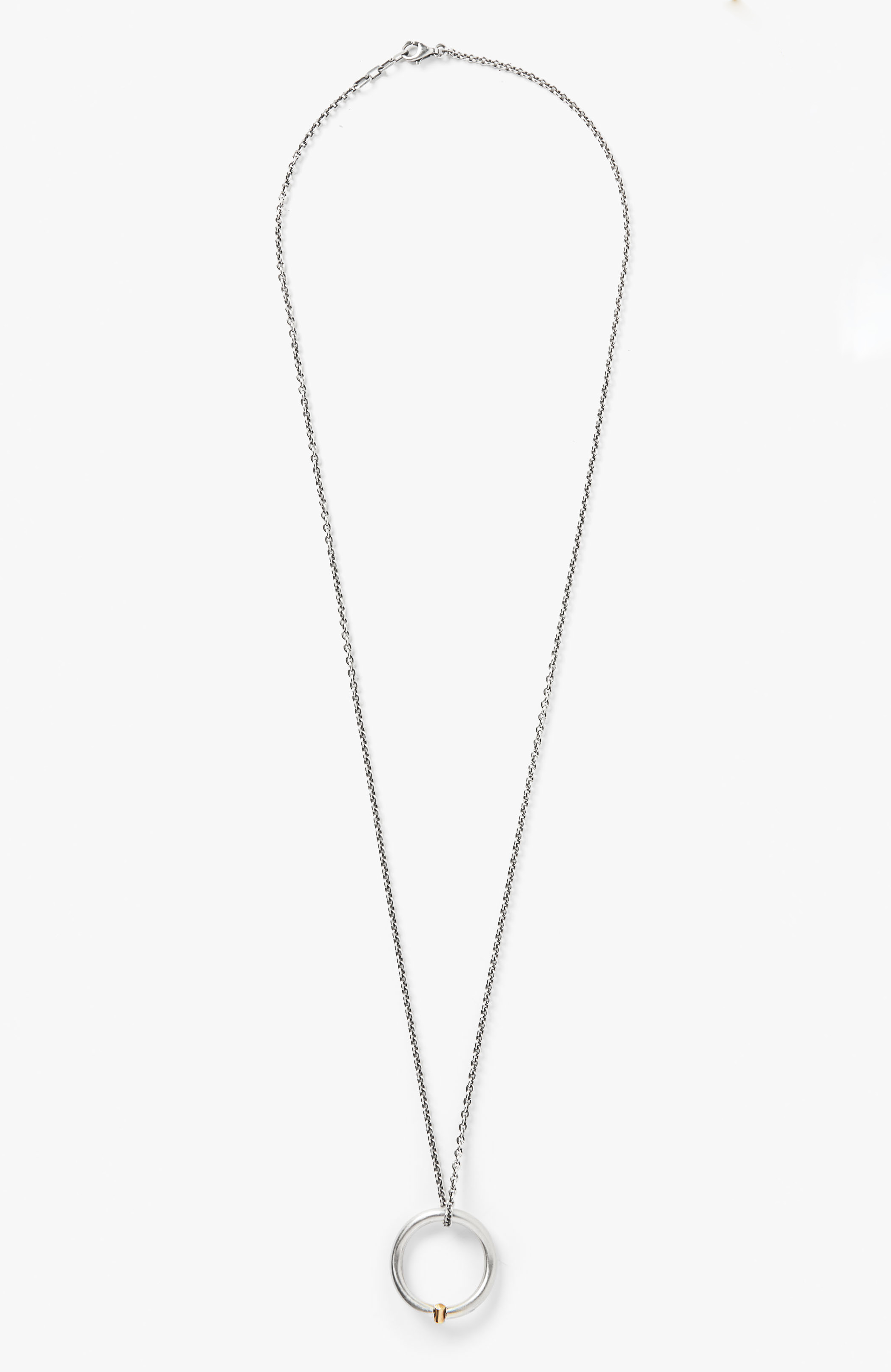MIXED METAL STERLING SILVER / 18K GOLD RING NECKLACE 147