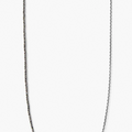 adjustable necklace includes a 5" strand of black diamonds that connect to a sterling micro cable chain, finished with a single ruby