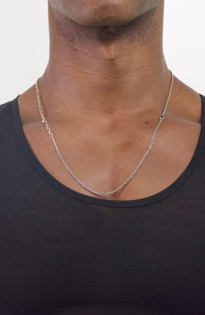 MIXED CHAIN NECKLACE / 18K JUMP RING 211