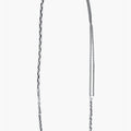 mixed chain/multi-wrap necklace features a sterling silver box chain, double strand curb and cable chain disrupted by a single emerald-cut iolite gemstone