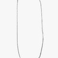 choker-length necklace features a prominent distressed 4" sterling silver bar between single strand anchor chains