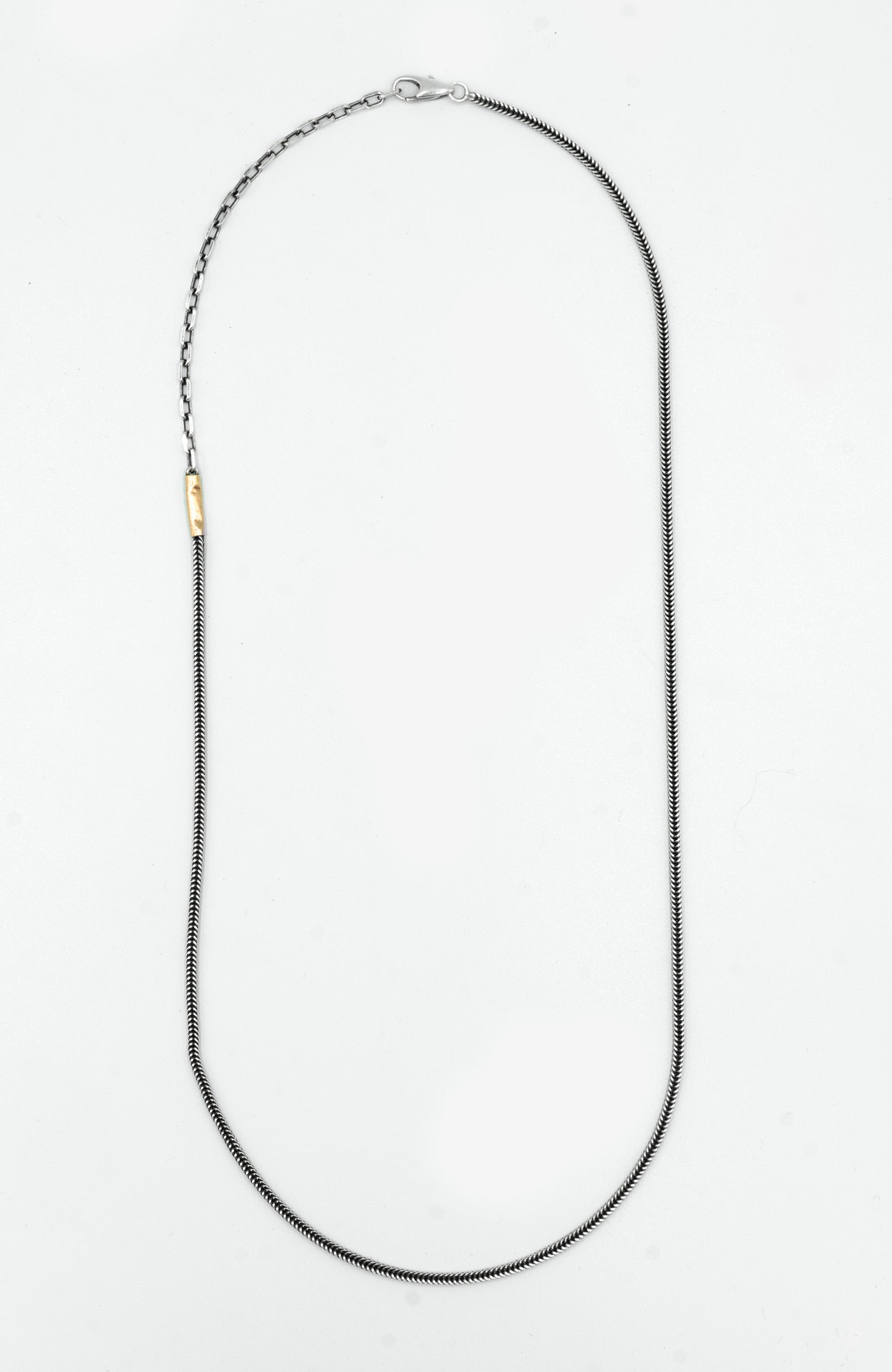 MULTI-LINK SNAKE CHAIN NECKLACE / 18K TUBE 241