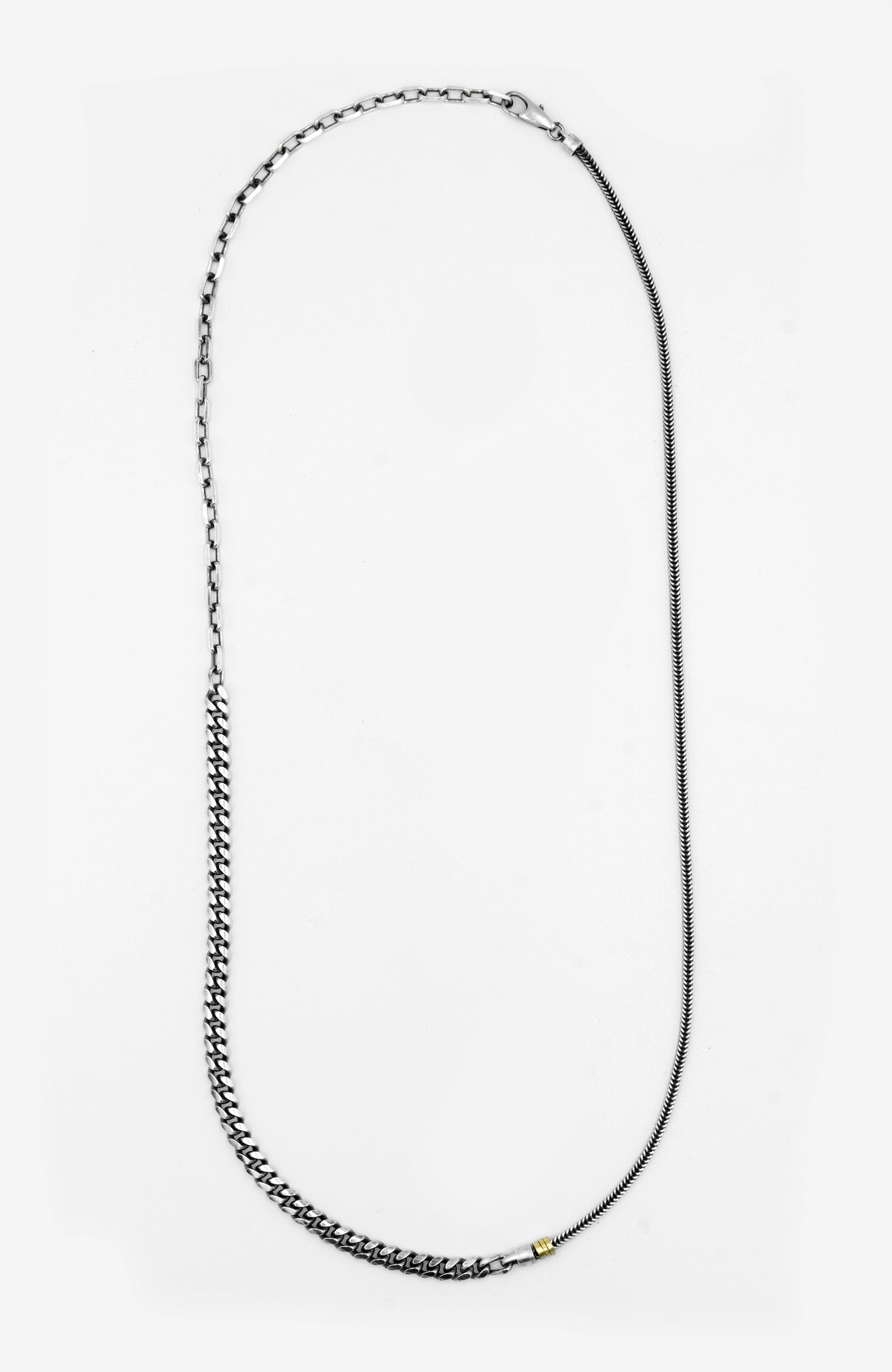 MULTI-LINK / 18K GOLD RINGS NECKLACE 242