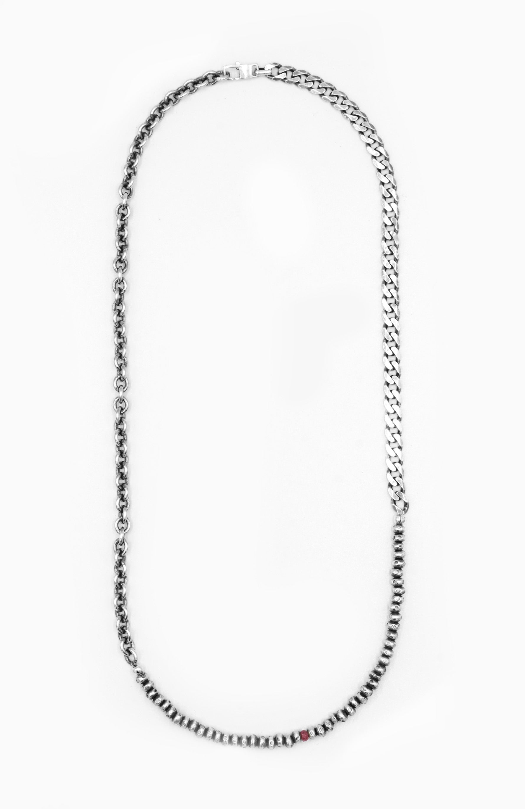 MULTI-LINK / BEAD W RUBY NECKLACE 246
