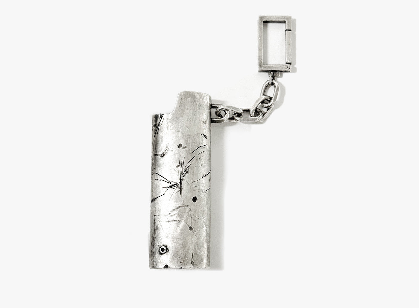 DISTRESSED LIGHTER HOLDER / INSET RUBY 173