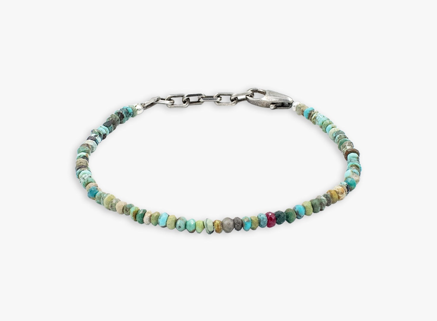 BEADED STONES AFRICAN TURQUOISE BRACELET 620