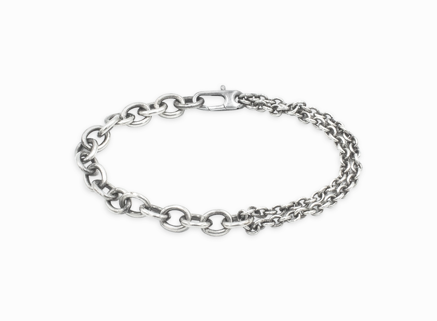 MIXED CHAIN  CABLE BRACELET 188